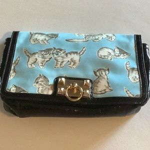 EUC Betsey Johnson rare Kitten print Clutch